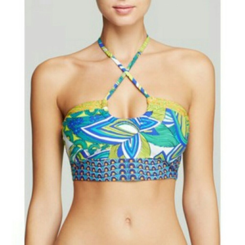 Trina Turk Amazonia Midkini Halter Bikini Top